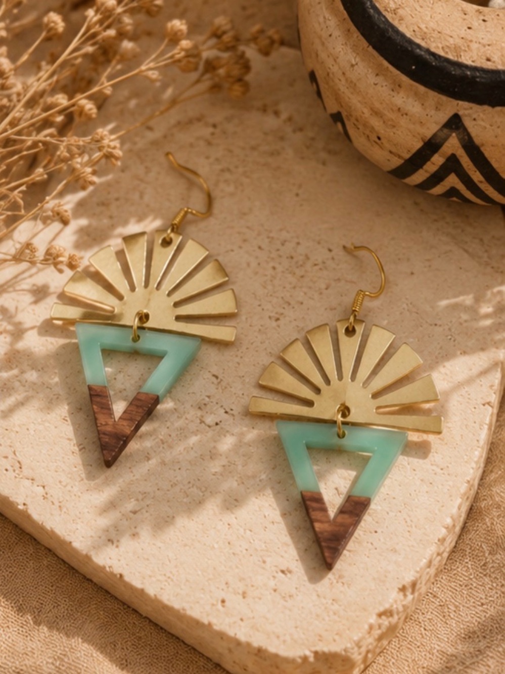 Handmade Boho Mixed Media Earrings